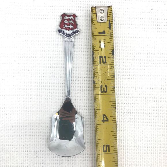 Lion Shovel Sugar Spoon Caernarvon Collector - Picture 2 of 3